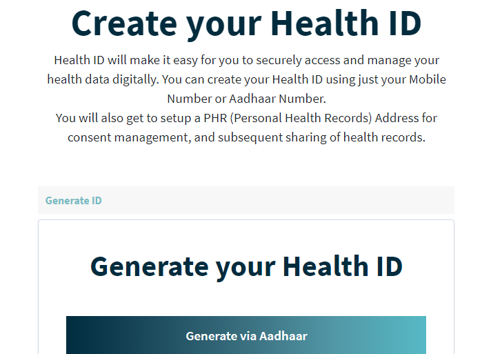 Health ID Online Apply 