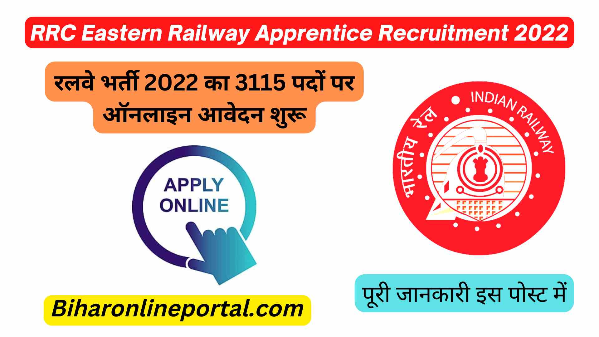 RRC Eastern Railway Apprentice Recruitment