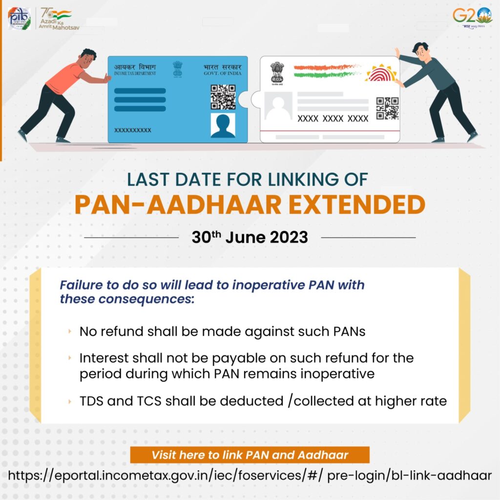 Aadhaar Card Link To PAN Card Online 2023