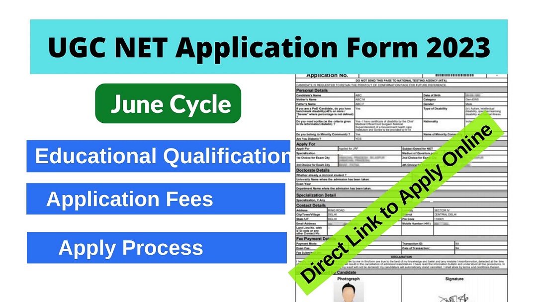 UGC NET Application Form 2023