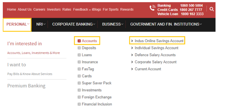Indusind Bank Zero Balance Account 