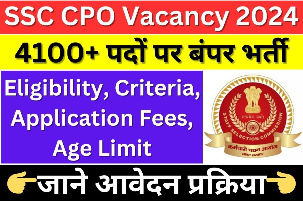 SSC CPO Recruitment 2024 Online Apply