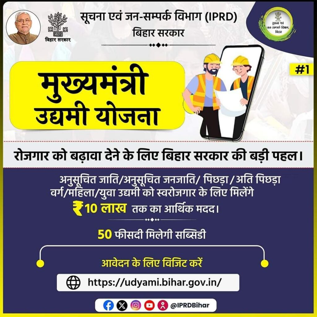 Bihar Mukhyamantri Udyami Yojana 2024