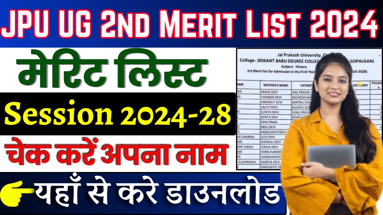 JPU UG 2nd Merit List 2024