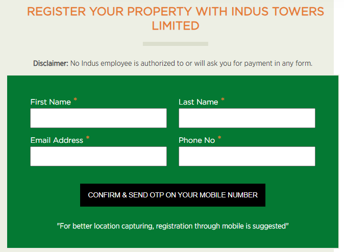 BSNL Mobile Tower Online Apply