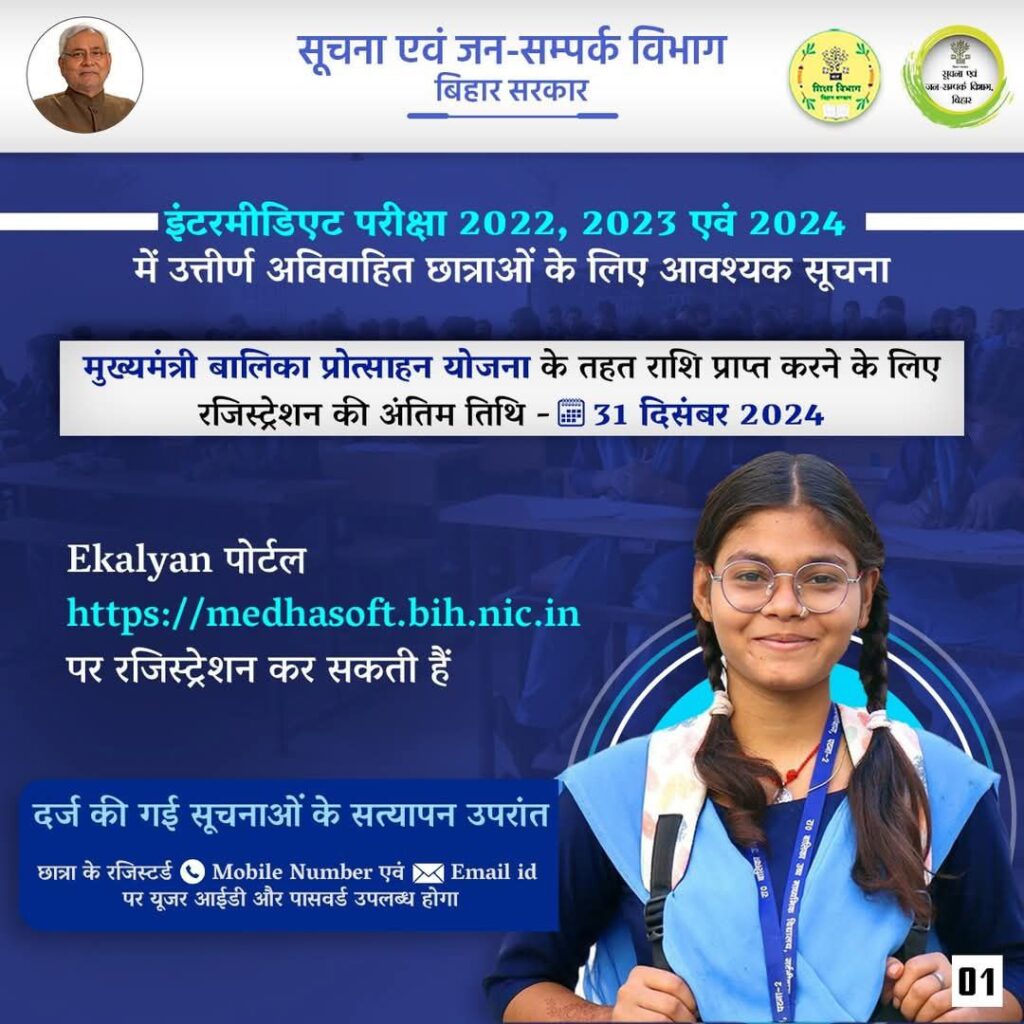 Bihar Mukhyamantri Kanya Utthan Yojana 2024